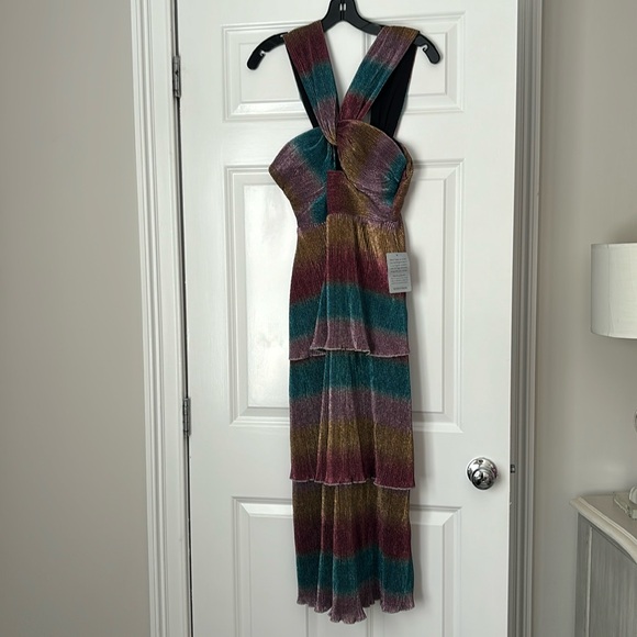 SAYLOR Dresses & Skirts - Saylor Metallic Halter Dress